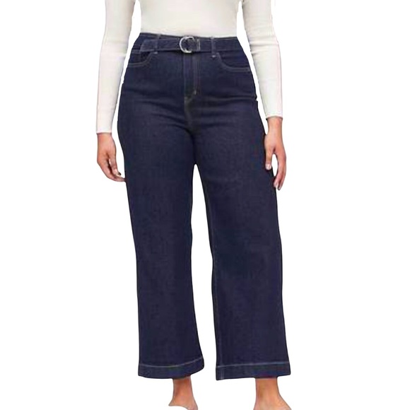 Banana Republic High Rise Wide Leg Crop Jeans - Picture 1 of 8